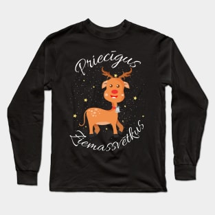 Happy christmas - priecīgus ziemassvētkus latvian Long Sleeve T-Shirt